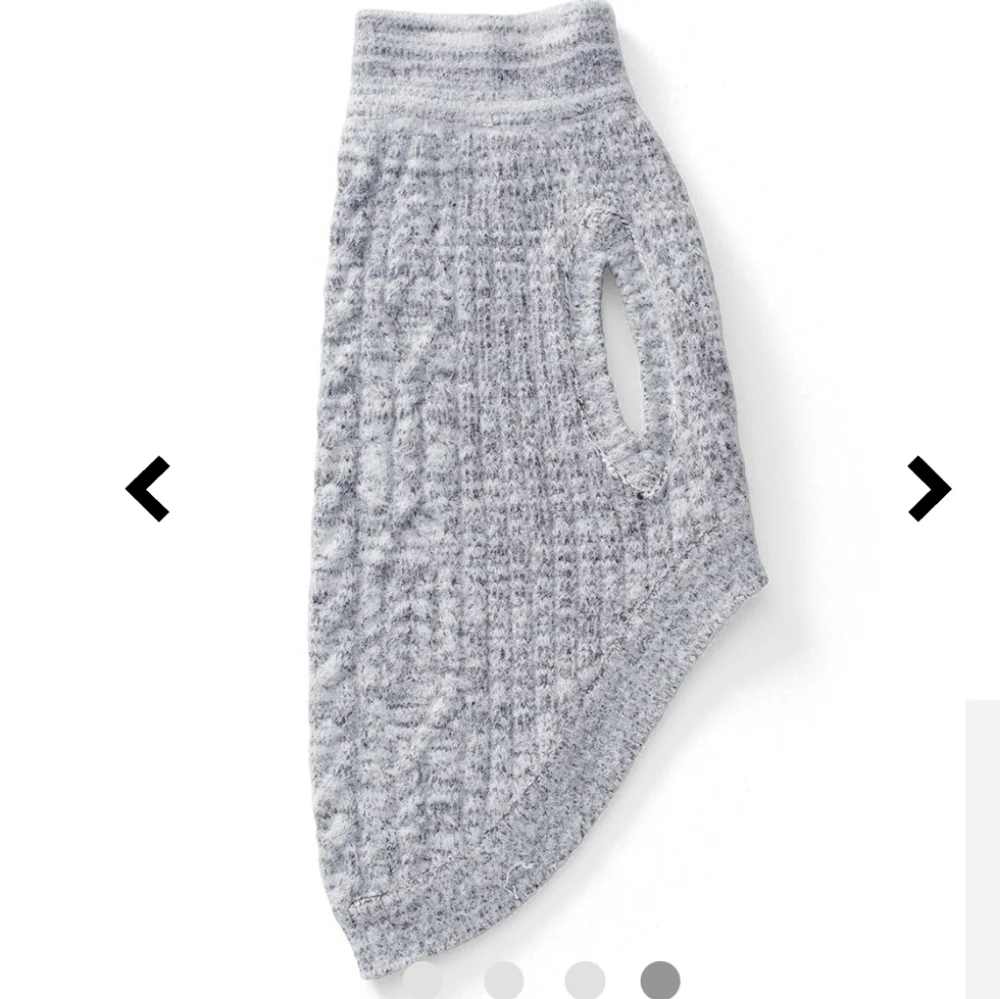 SOMA Gray Ink & White Marshmallow Knit Pet Sweater Sz M NWT